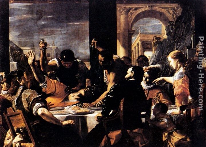 Mattia Preti The Banquet Of Baldassare